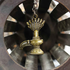 Lord Shiva Shivaling Metal Keychain – Durable Spiritual Accessory