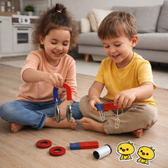 Magnet educational toy set helping children explore magnetic science
