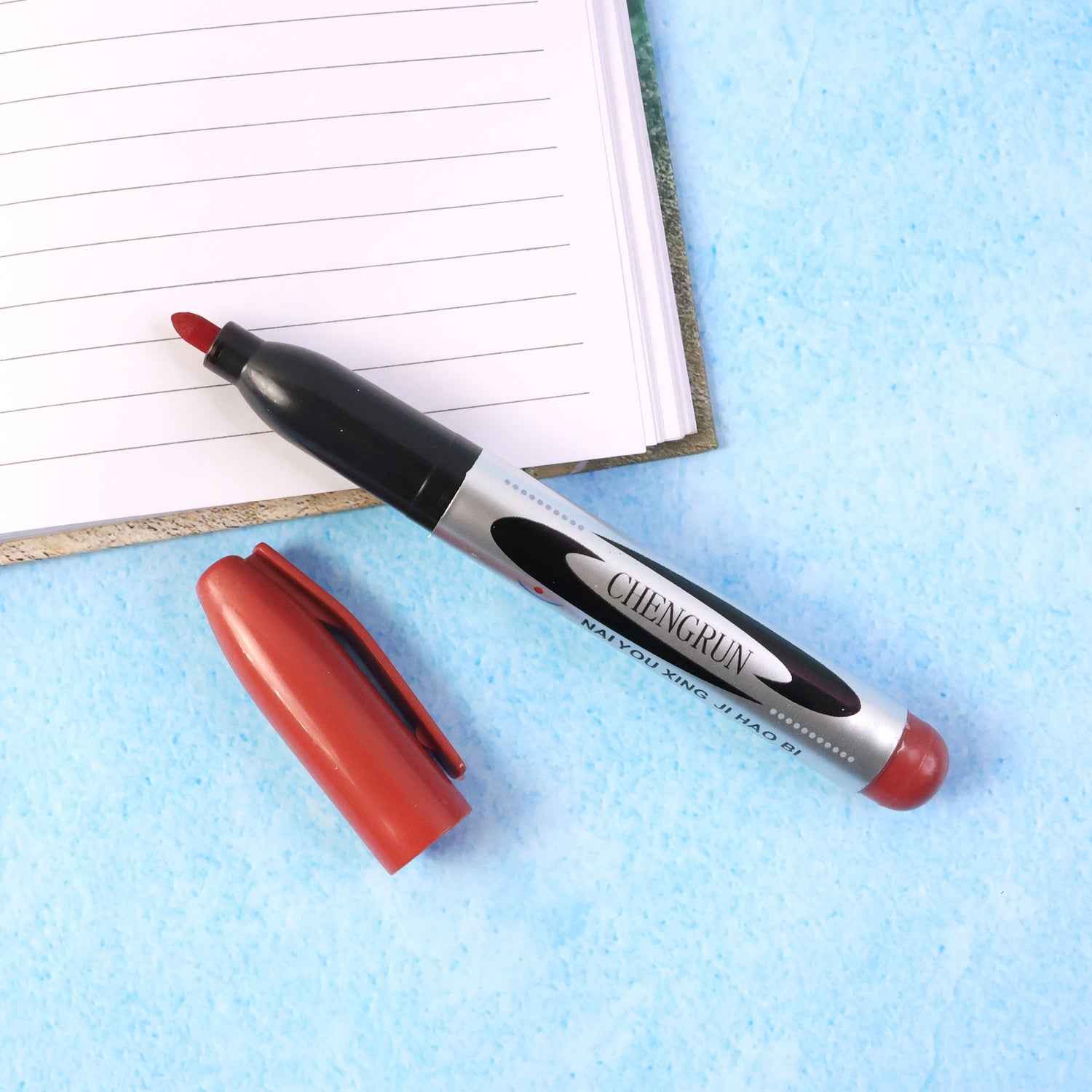 Maroon Permanent Marker Pen – Smooth Bold Ink & Quick-Dry