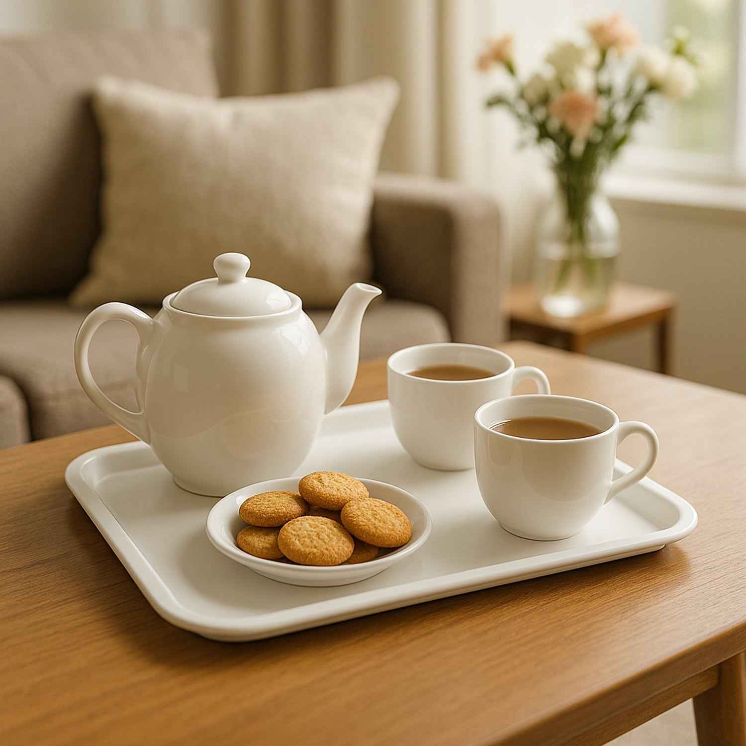 Plastic Serving Tray – Durable 40x30 cm Rectangular Tray
