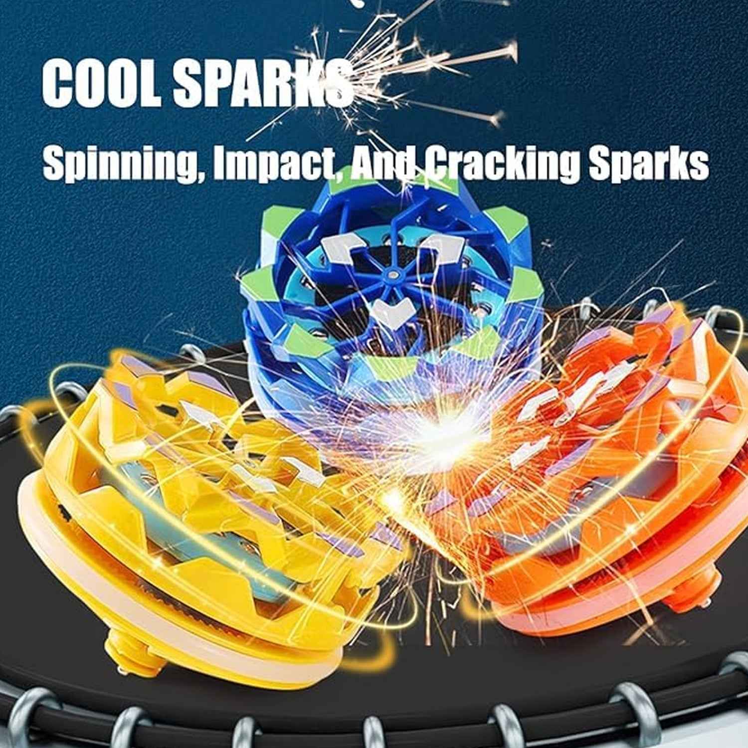 Fireworks Spark Effect Spinning Battle Top Ð High-Speed Fun for Kids