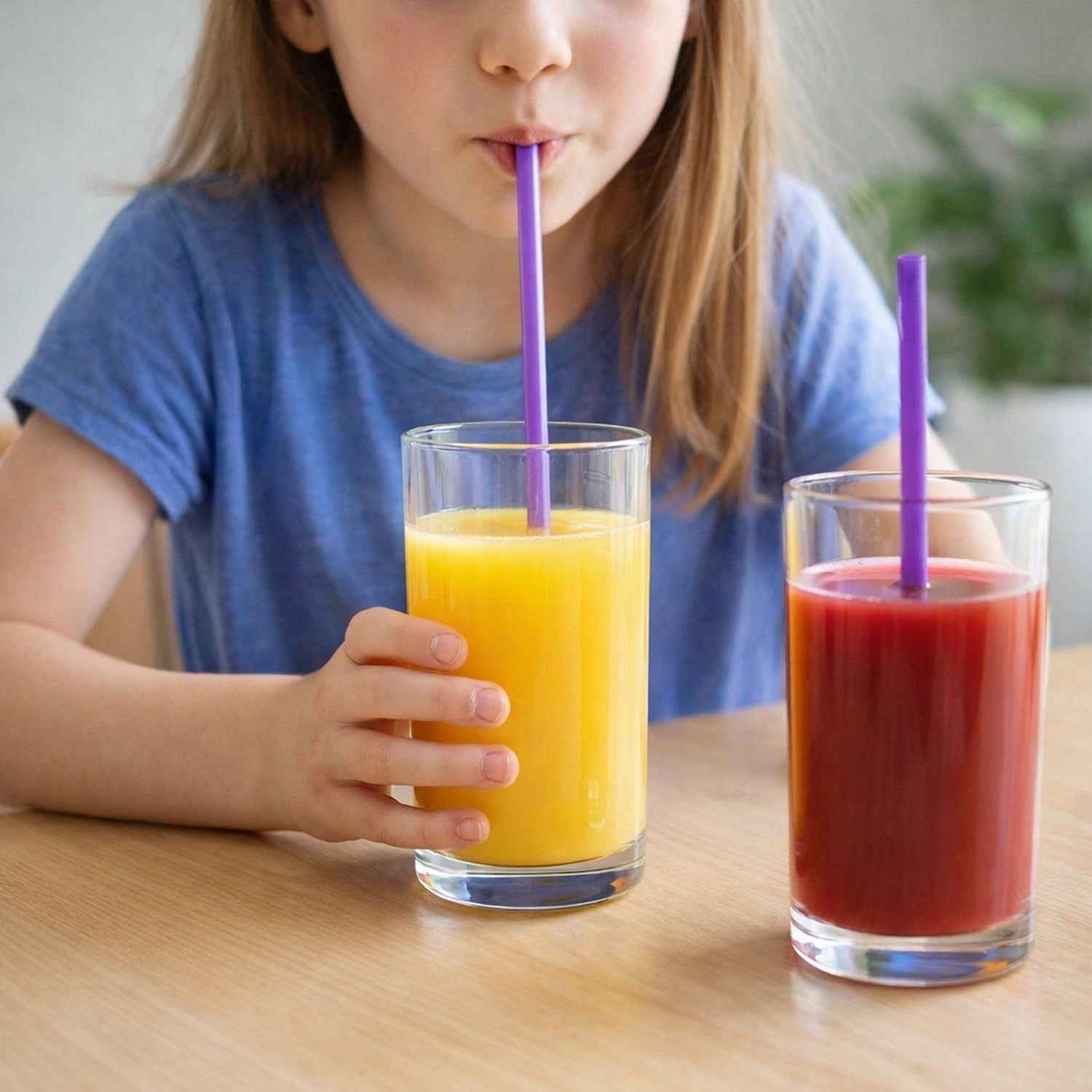 Reusable Plastic Drinking Straws – Pack of 10 Durable Straws