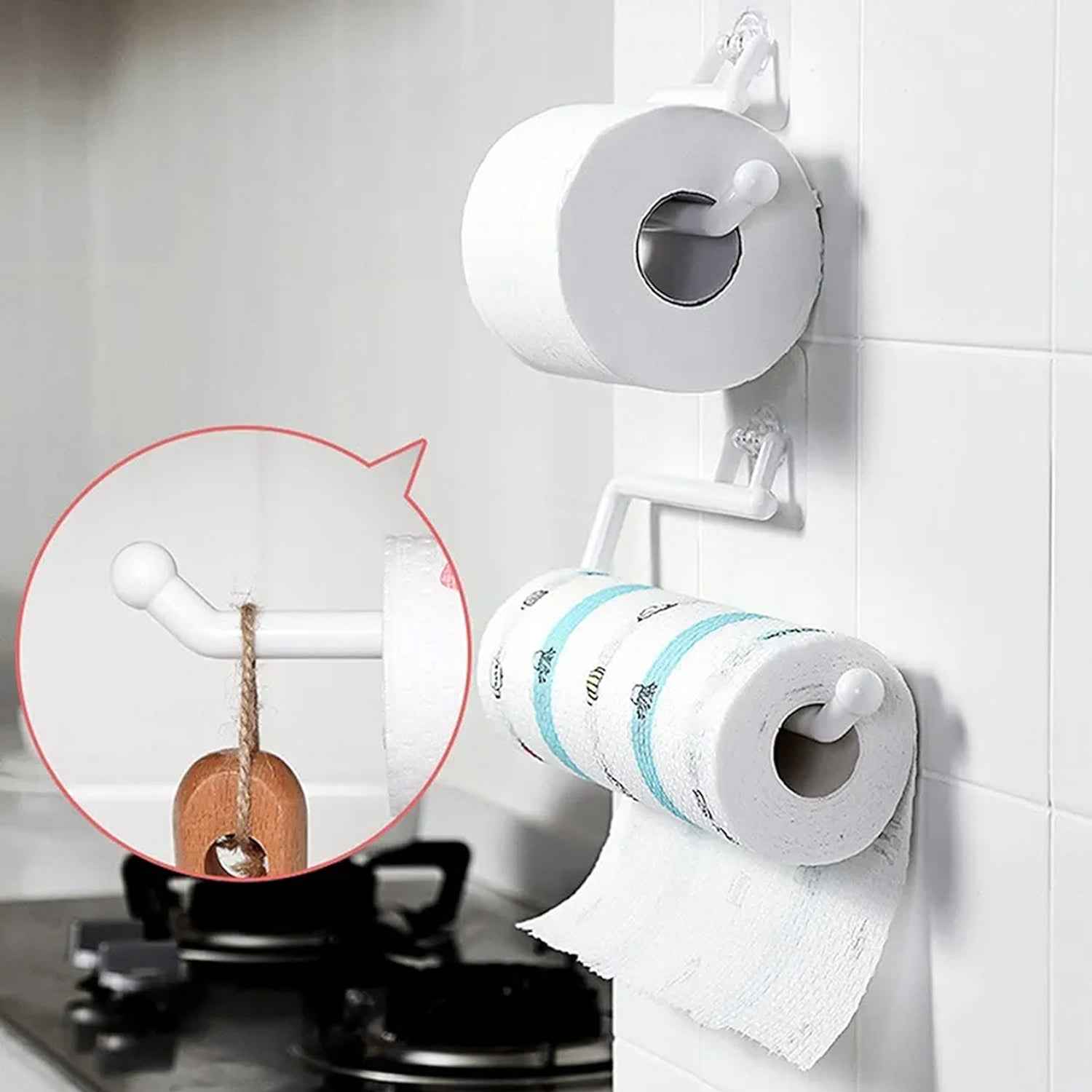 Wall Mounted Paper Towel Holder – Strong Suction No-Drill Mount