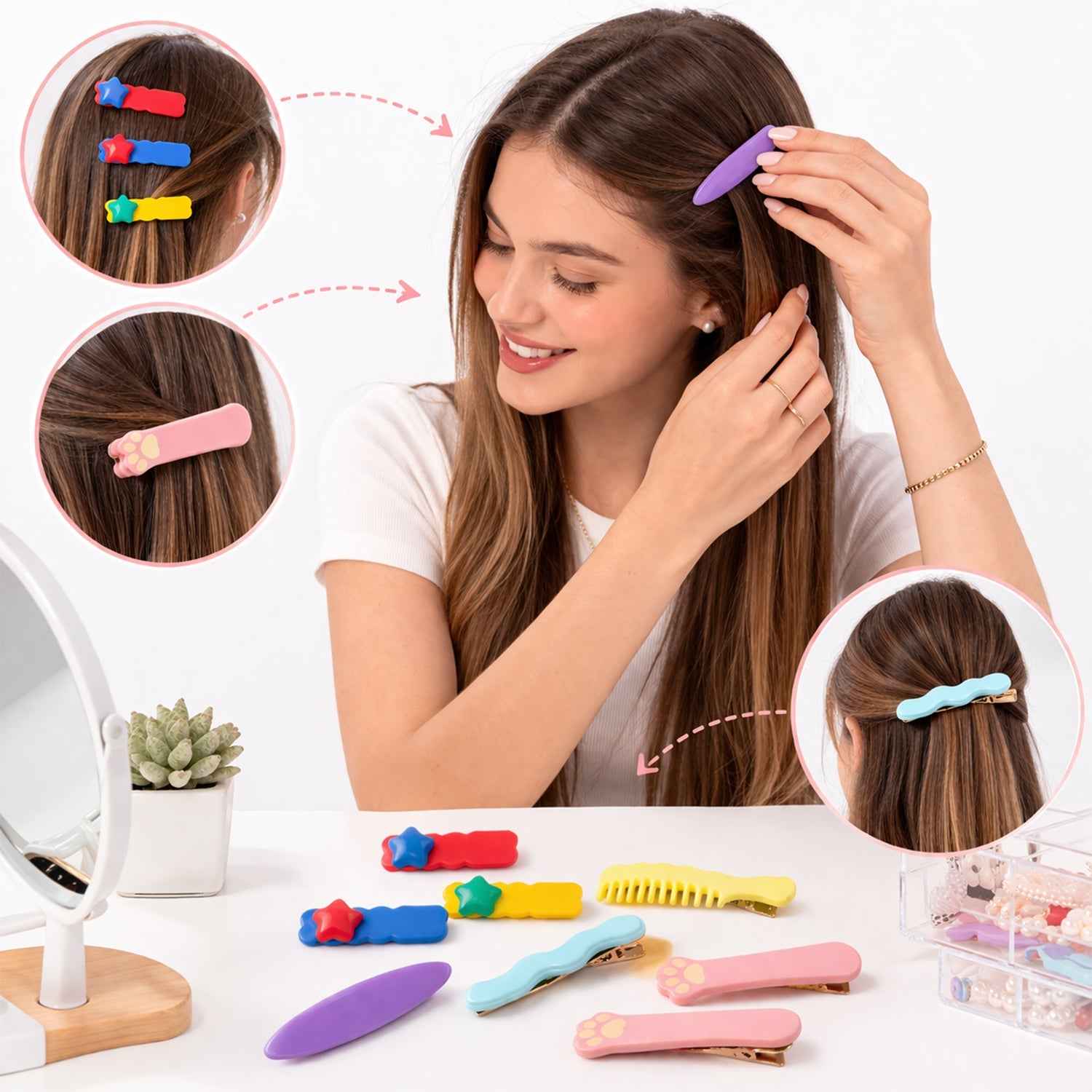Hair Clips Set – Colorful & Easy-to-Use for Daily Styling