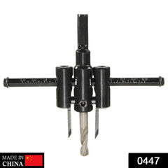 BoltForce adjustable circle hole saw kit with blades and hex key.