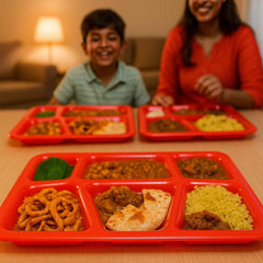 Multi-Compartment Plastic Meal Serving Tray – Mess-Free Portion Control