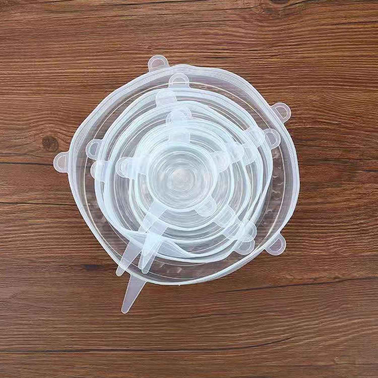Silicone Food Covers – 6 Pc Reusable Stretch Lids | Tidy Table