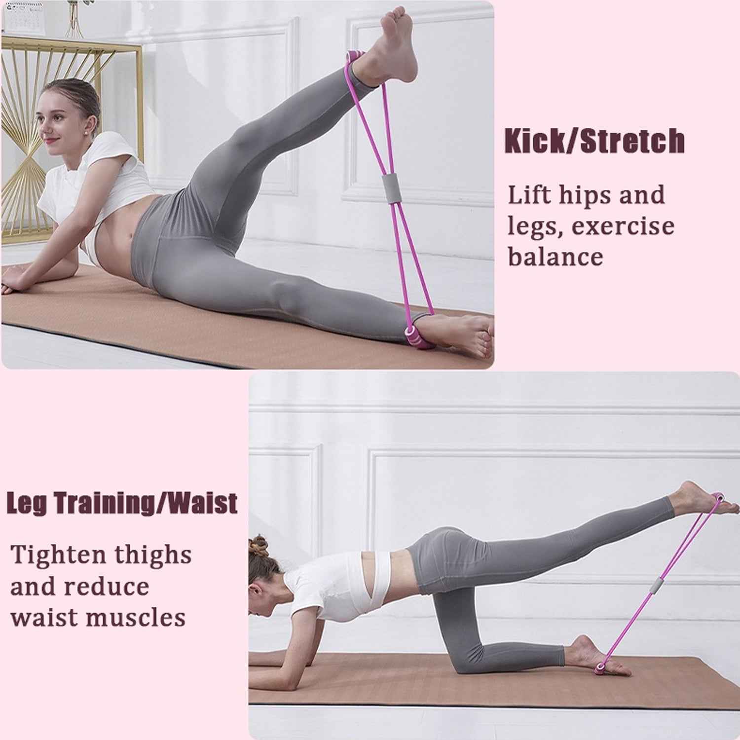 An exercise loop band ready for yoga and gym workouts, enhancing flexibility.