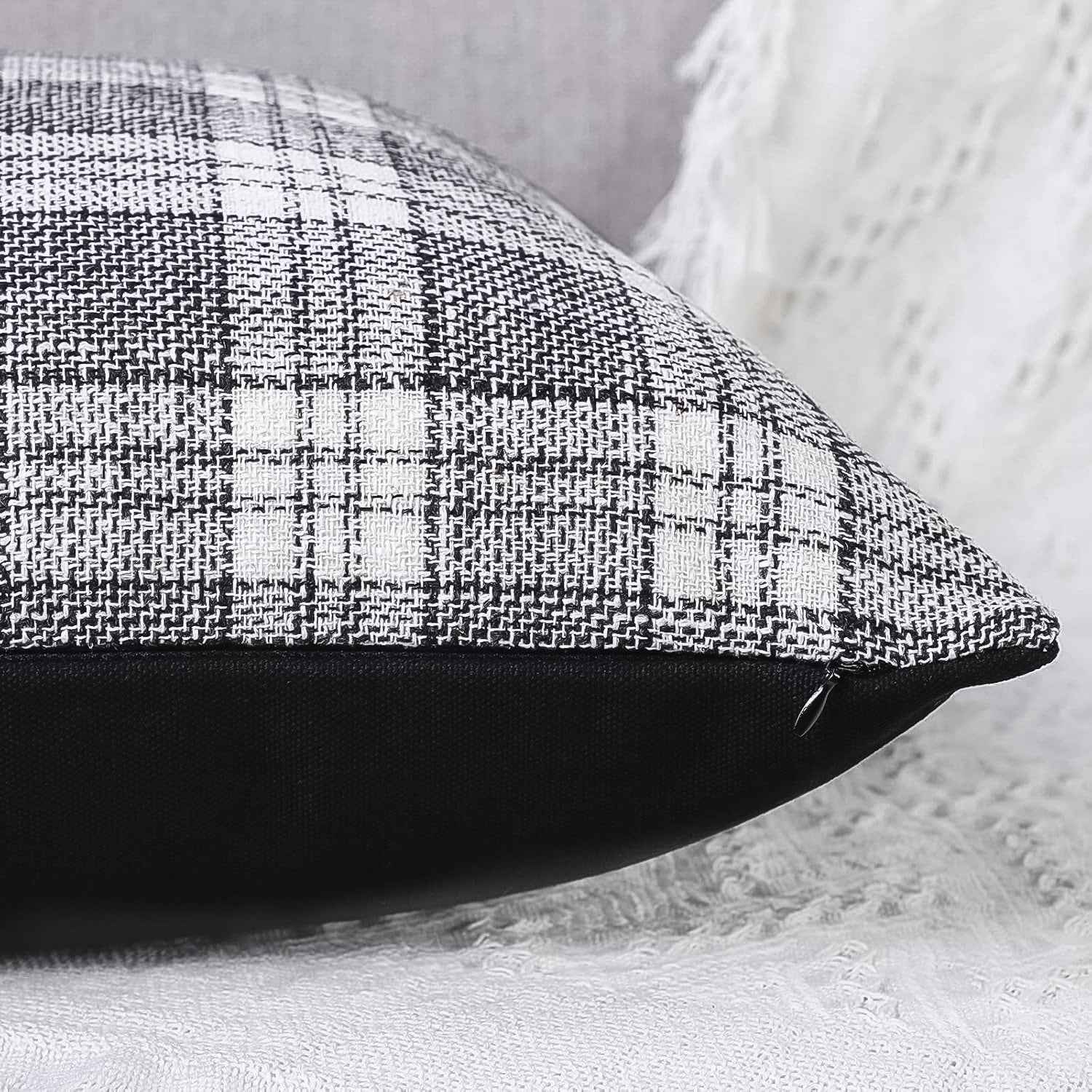 Leather & Cotton Pillow Covers – 23x22 Inch Set of 2 | Styleva