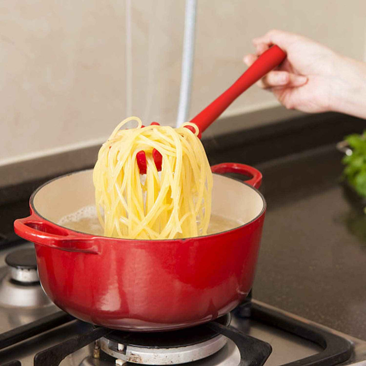Silicone Pasta Fork – Heat-Resistant, Nonslip Server |