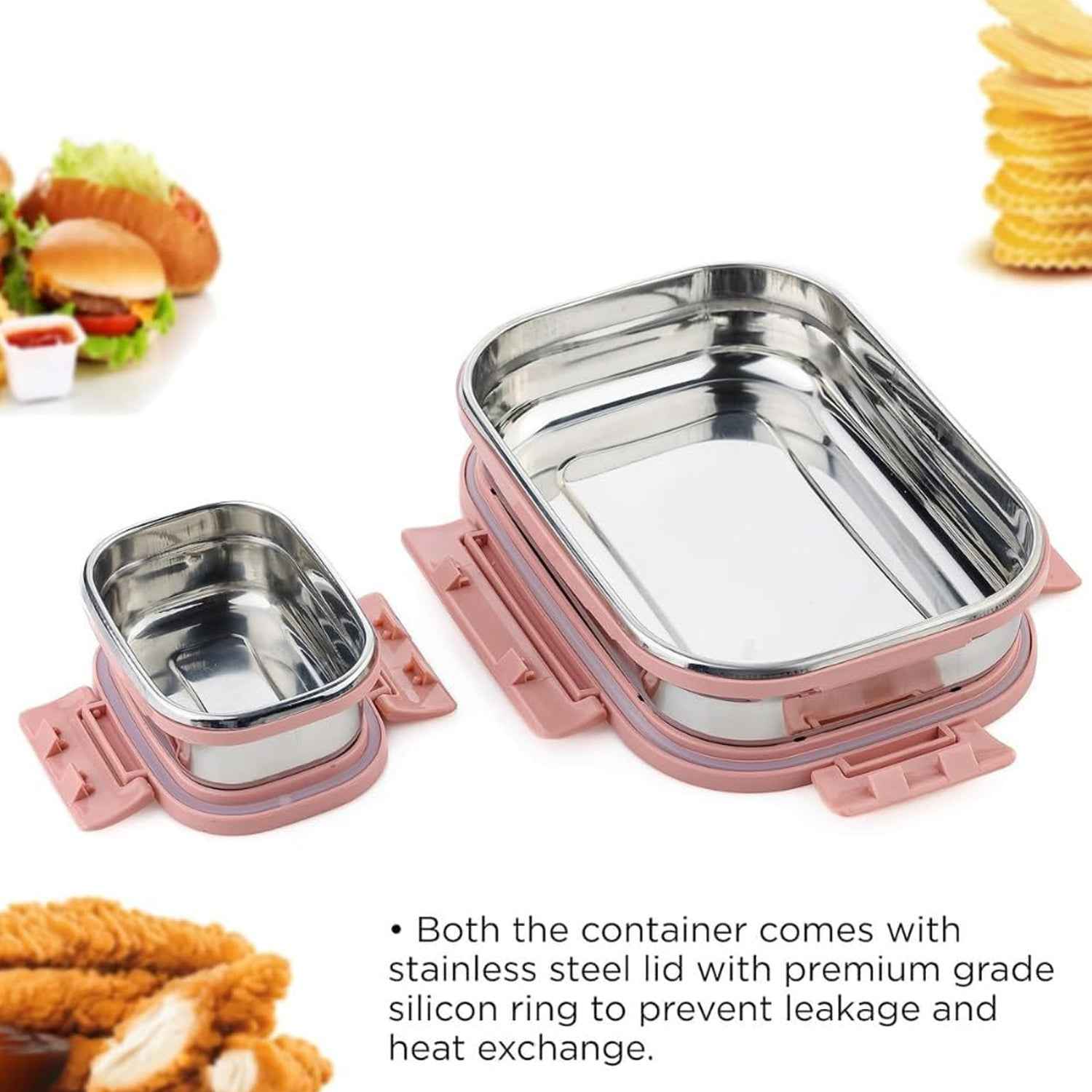 Stainless Steel Lunch Box – Leak-Proof 2PC Set | Lunchie Bunchie
