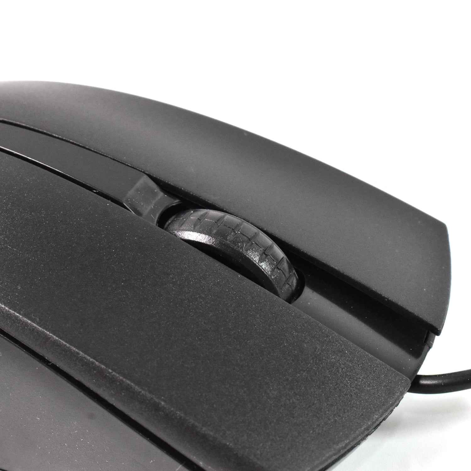 Side profile of the Compshop X2 Wired Optical Mouse, emphasizing its contoured shape.