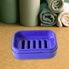 Blue Plastic Soap Case – Leakproof Travel-Friendly Soap Holder