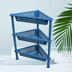 3-Tier Plastic Storage Rack – Multi-purpose Shelf | VoltDesk