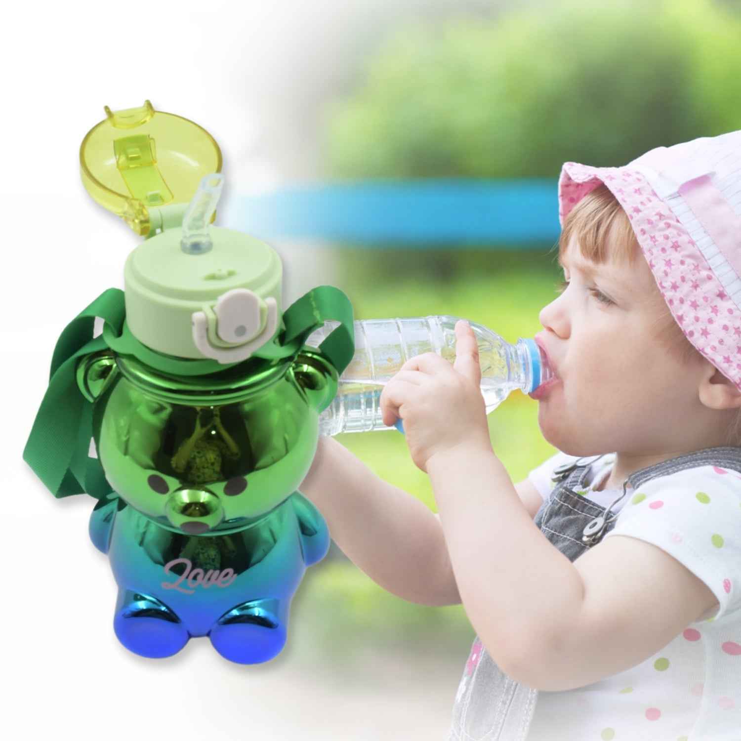 Kids Water Bottle – Strap, Stickers, 1L | Own Hydrate
