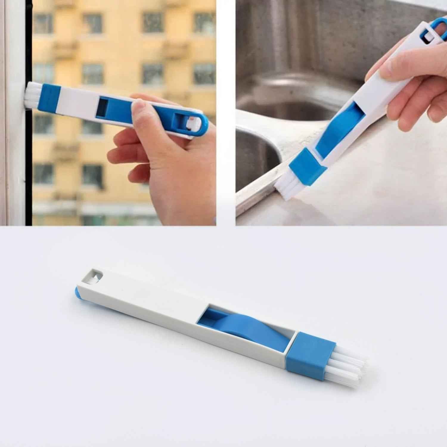Window Slot Cleaning Brush – 2-in-1 Tool for Narrow Gaps | WipeTech