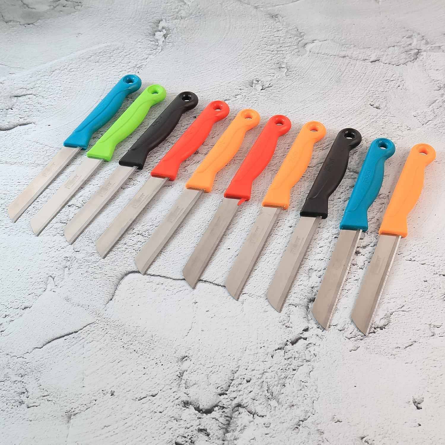 Laser Kitchen Knife Set – 10 Pc Stainless Steel | Supermom