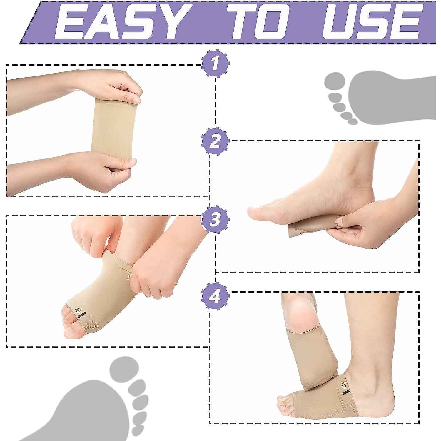 Arch Support Sleeve – Flat Feet & Plantar Fasciitis Relief | Velvet Wheels