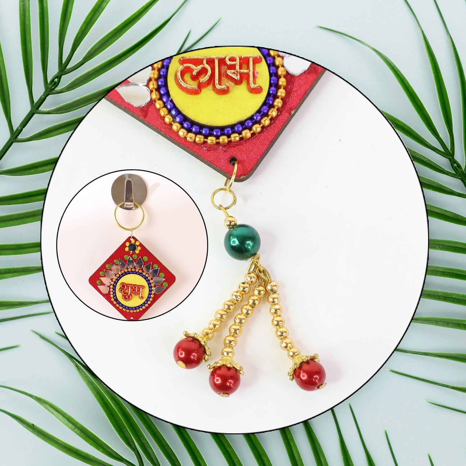 Traditional Labh Shubh Wall Hanging – Auspicious Festive Door Décor