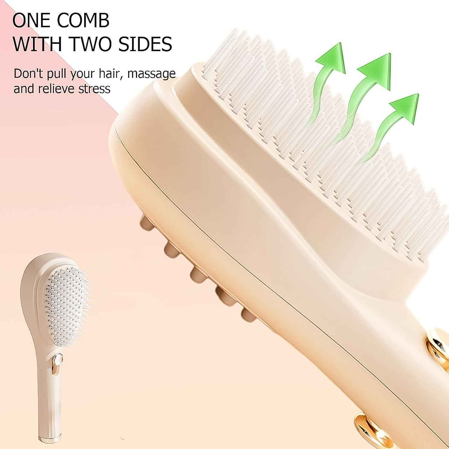 Self-Cleaning Detangling Hairbrush – Anti-Static & Scalp Massage