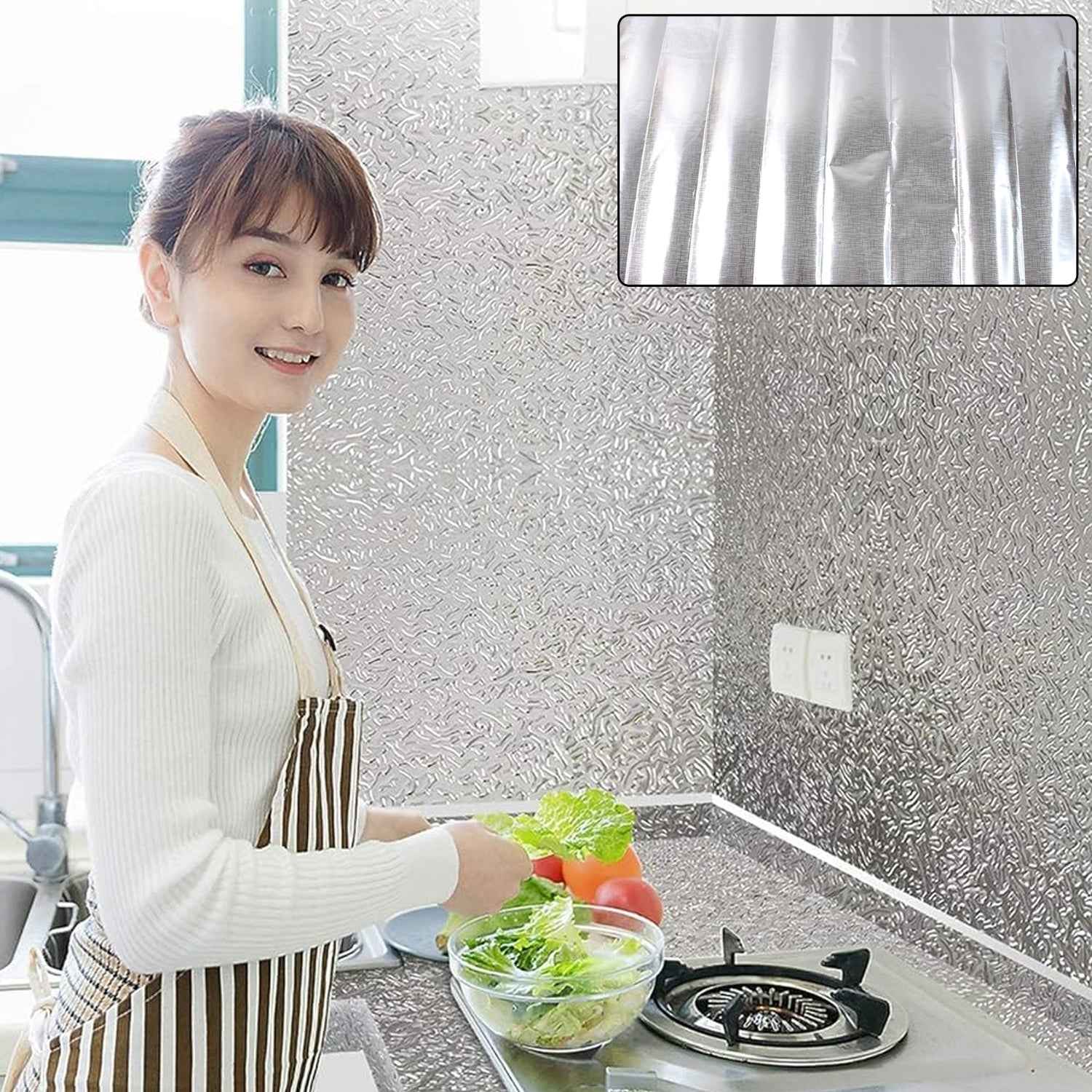 Aluminium Kitchen Wall Sheet – Durable & Heat Resistant 3 Pcs