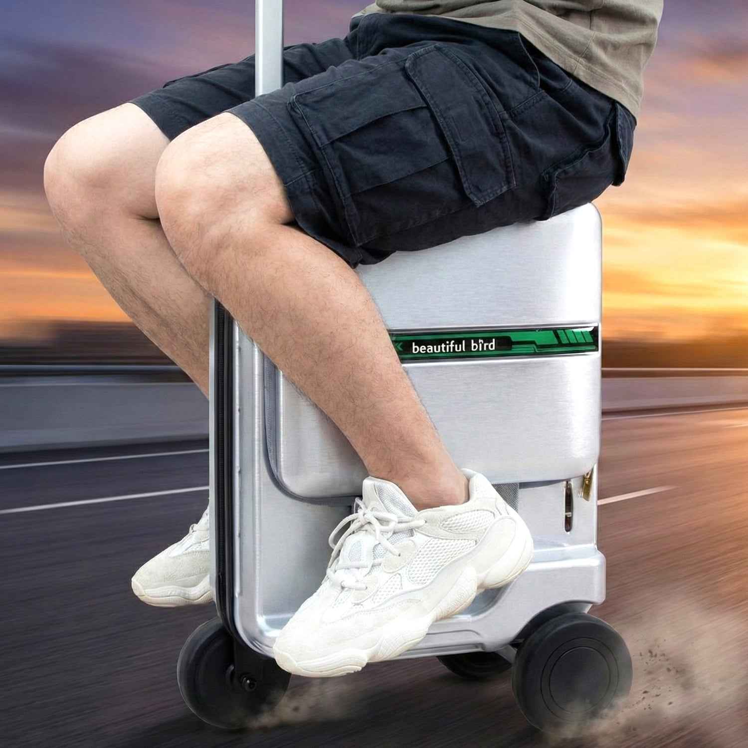 Ride-On Scooter Travel Trolley Bag – Compact & Hard Shell Protection