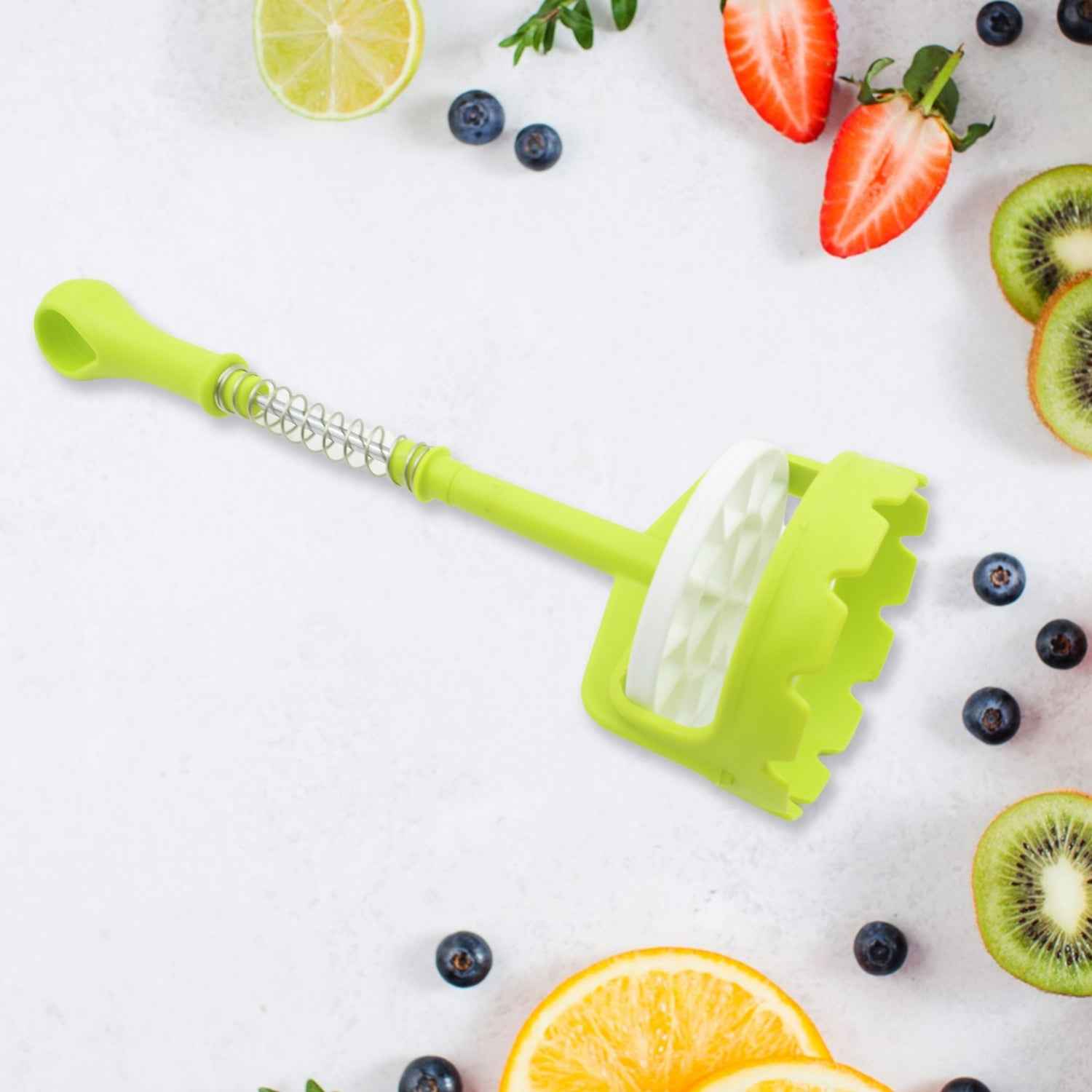 Potato Masher – One-Handed Spring Press with Comfort Grip | PillowTrek
