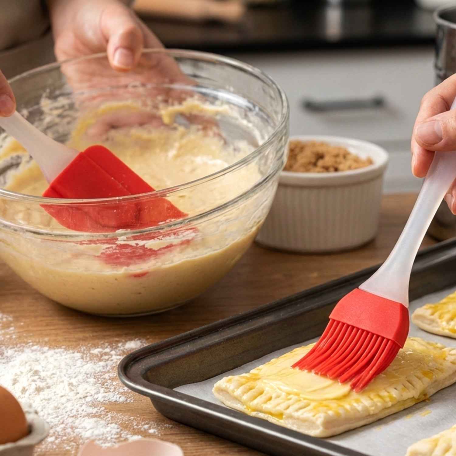 3-in-1 Kitchen Tool Set – Garlic Crusher, Tongs & Silicone Spatula