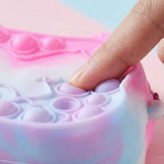 Pop It Coin Purse – Silicone Mini Handbag with Zipper & Handle