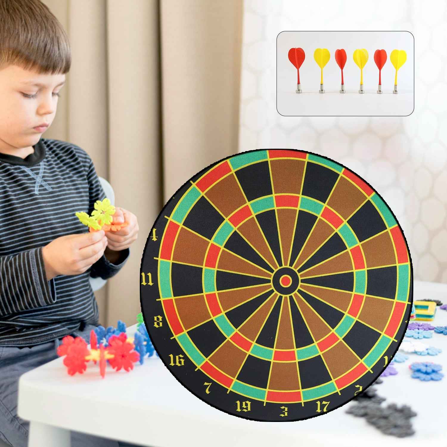 Roll-Up Dartboard Game – Portable Double-Sided Target Mat