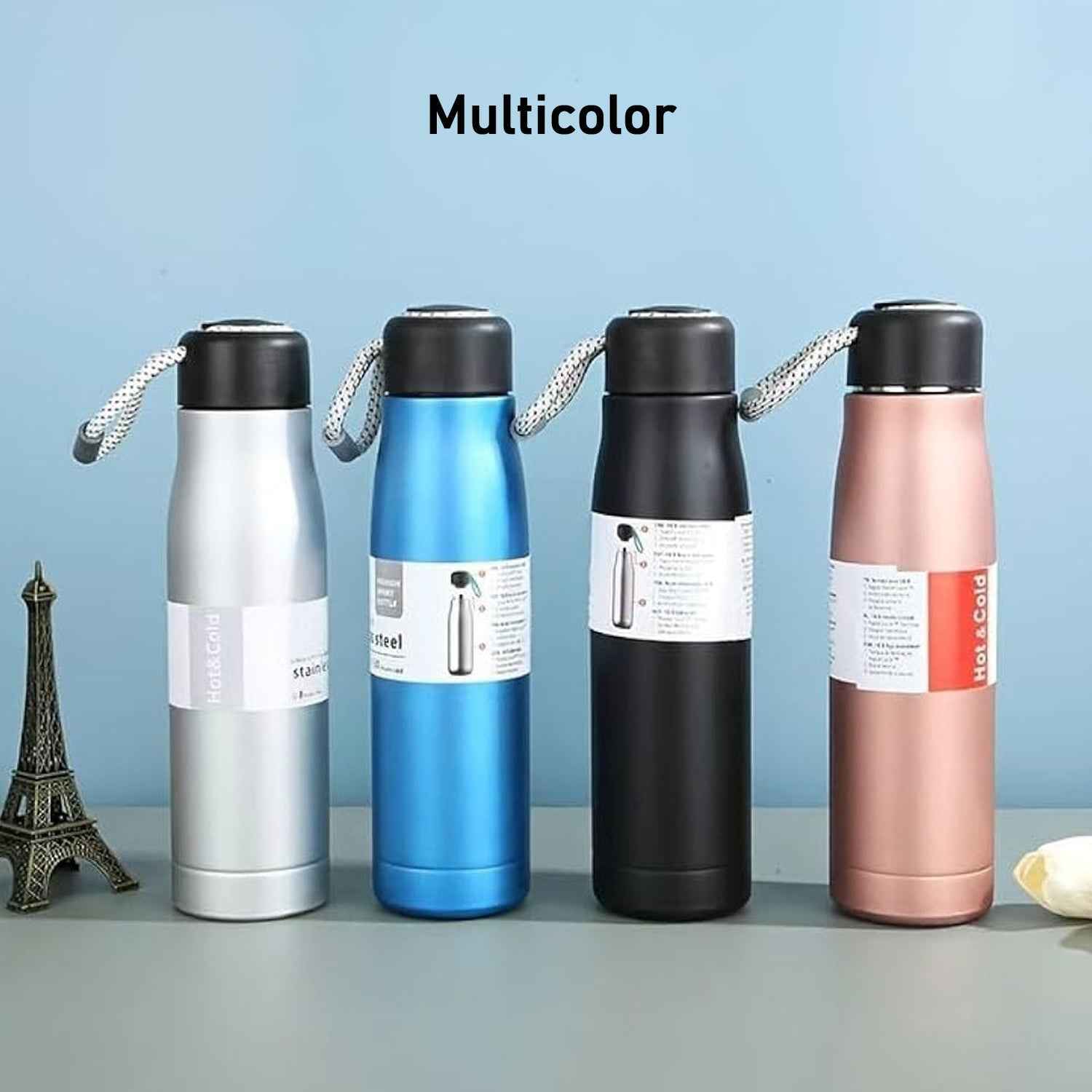 HydraLock water bottle with double wall vacuum insulation for long-lasting temperature