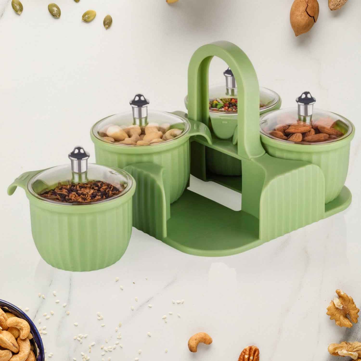 Airtight Plastic Storage Containers – 4-Pc Set for Snacks | Organivo