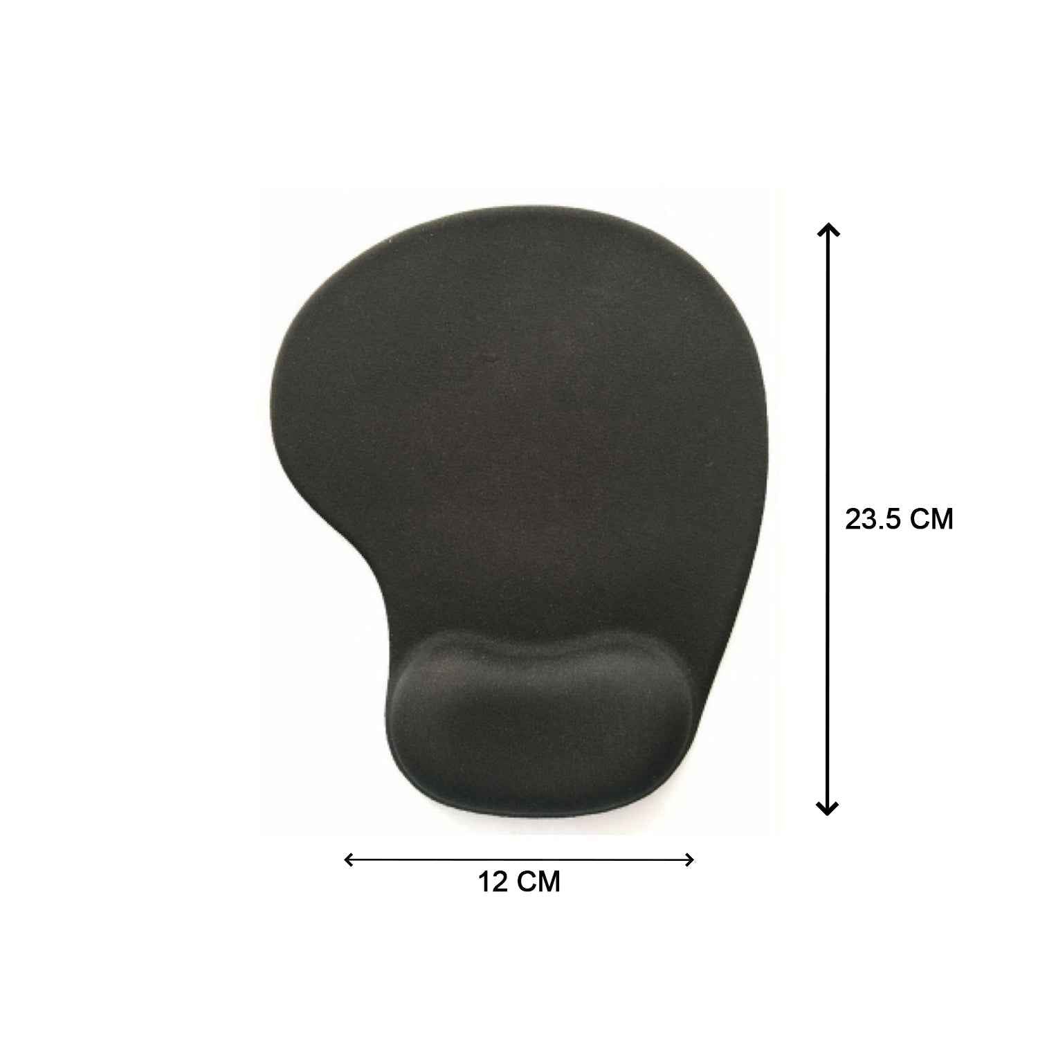 Detailed view of ergonomic wrist support mouse pad, ideal for long computer sessions
