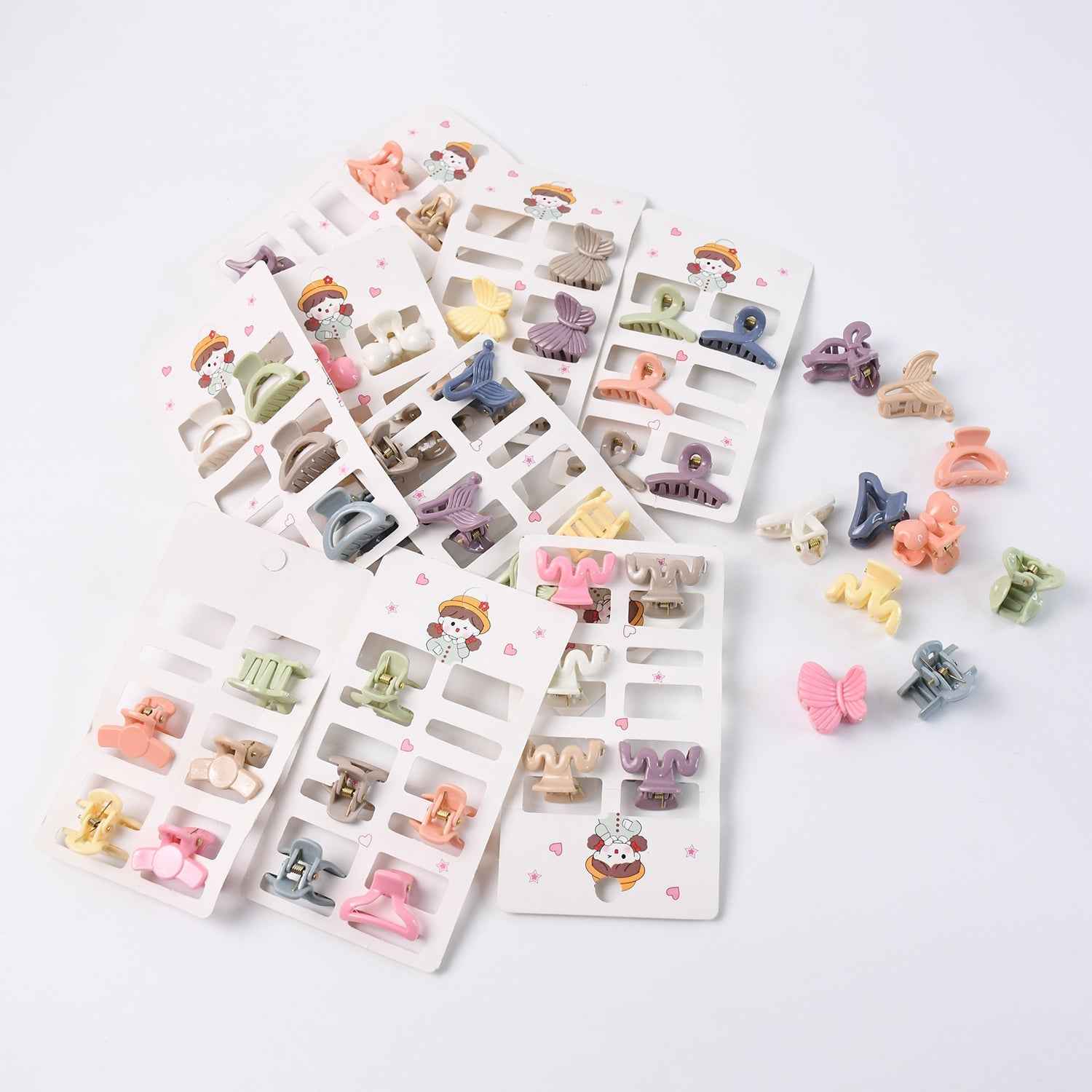 Kids Hair Clips – Multicolour Butterfly Mini Claw Set (6-Pcs) | Calm & Curl