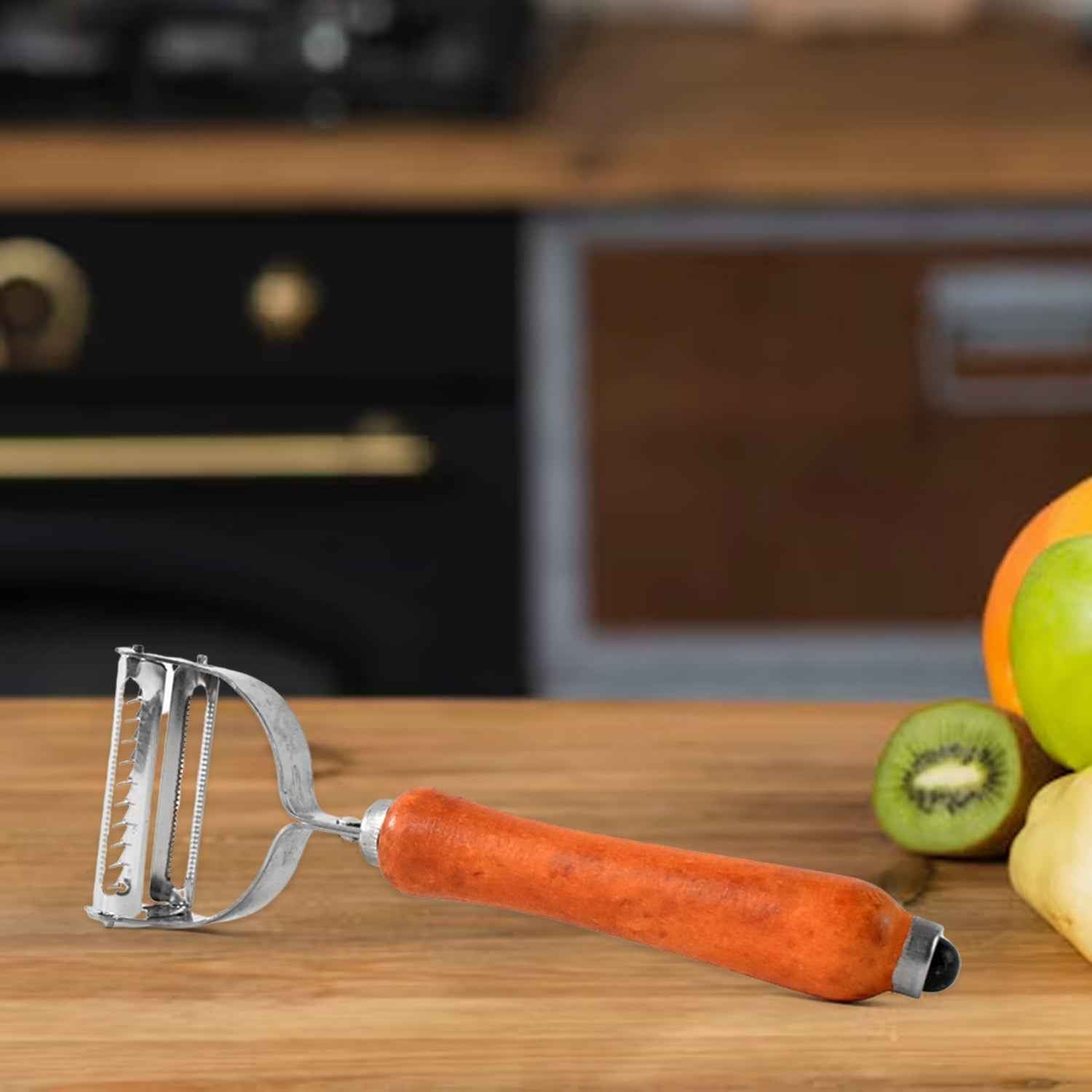 Vegetable Peeler with Wooden Handle – Sharp Steel Blade