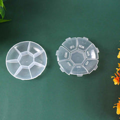 7-Sided Portable Pill Box – Compact Weekly Medicine Organizer