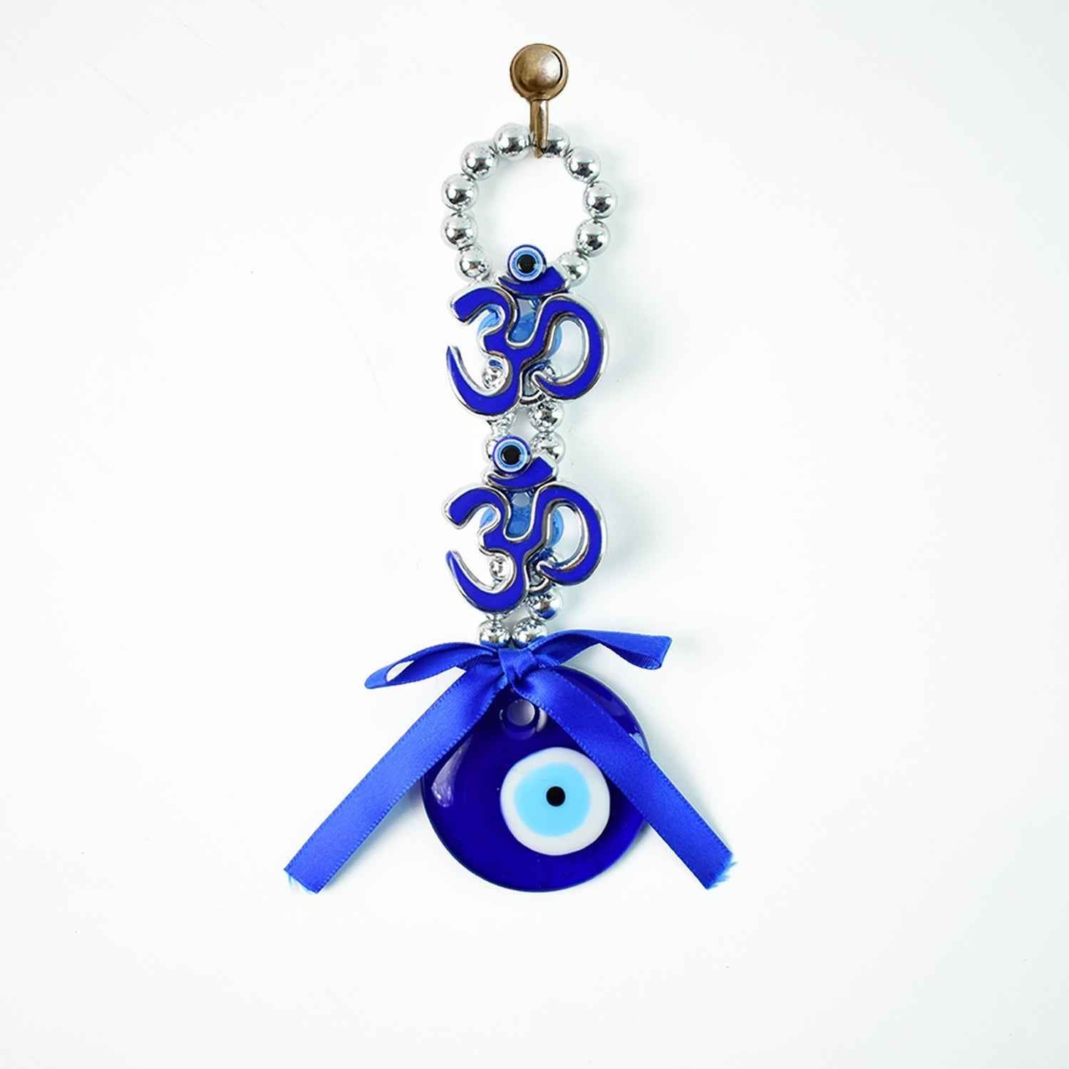 Double OM Evil Eye Hanging – Spiritual Protection Decor