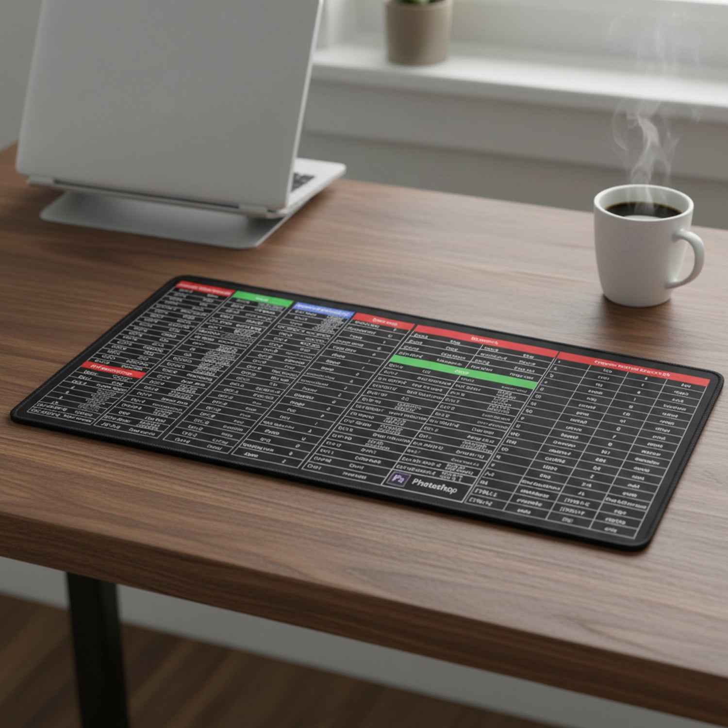 Shortcut Keyboard Mouse Pad – Large Extended Desk Mat for Efficiency