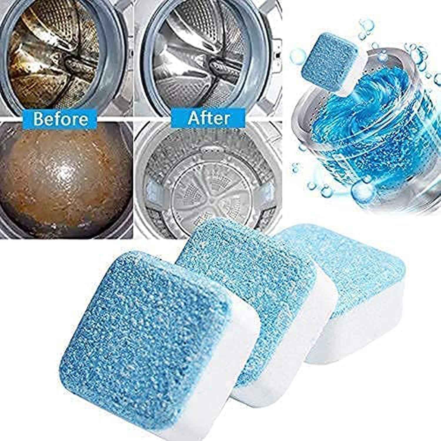 Washing Machine Cleaner Tablets – Lavender, Effervescent Stain Remover | Velvet Wipe