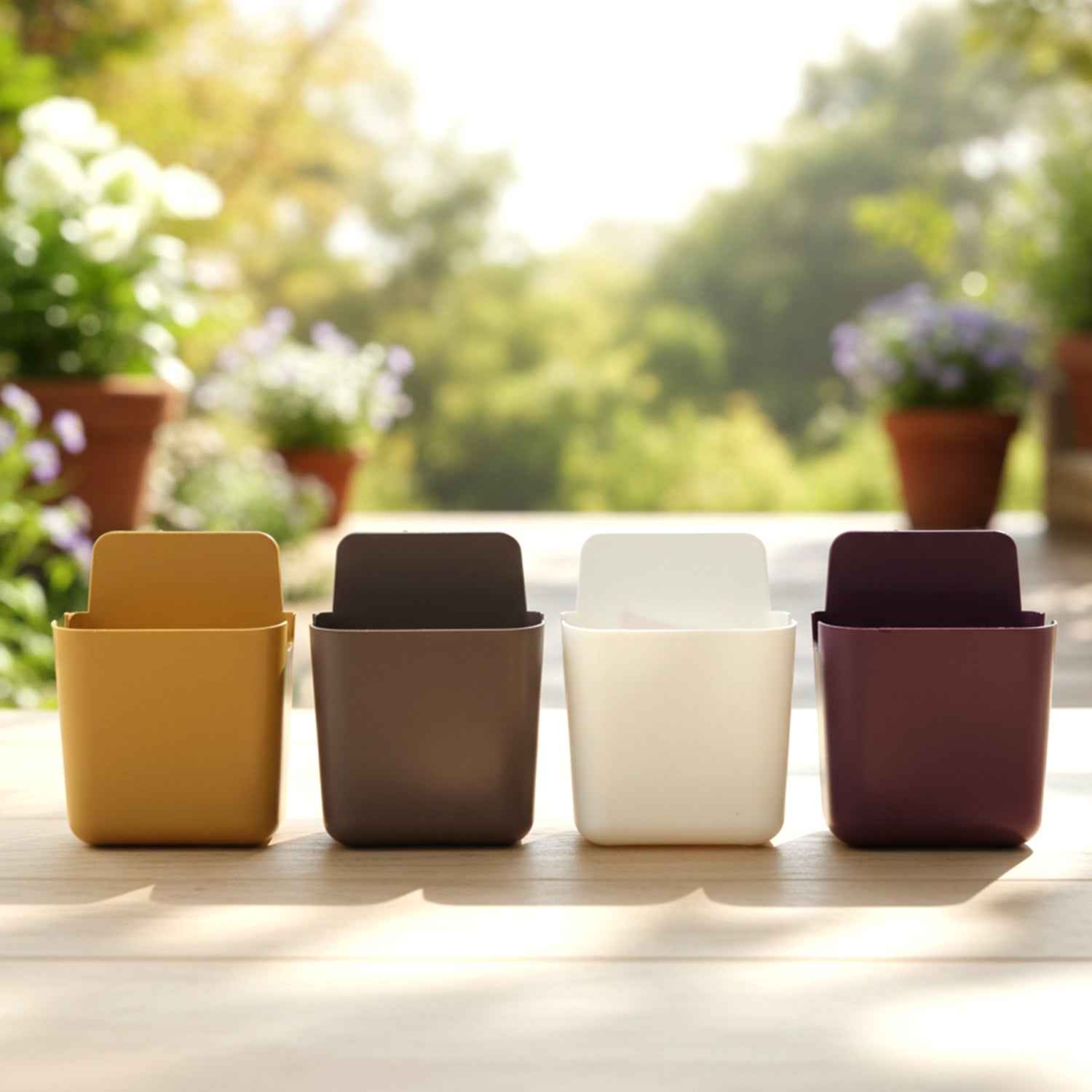 Wall Mounted Mobile Holder – 4 Pack Plastic Organizer | Gambit