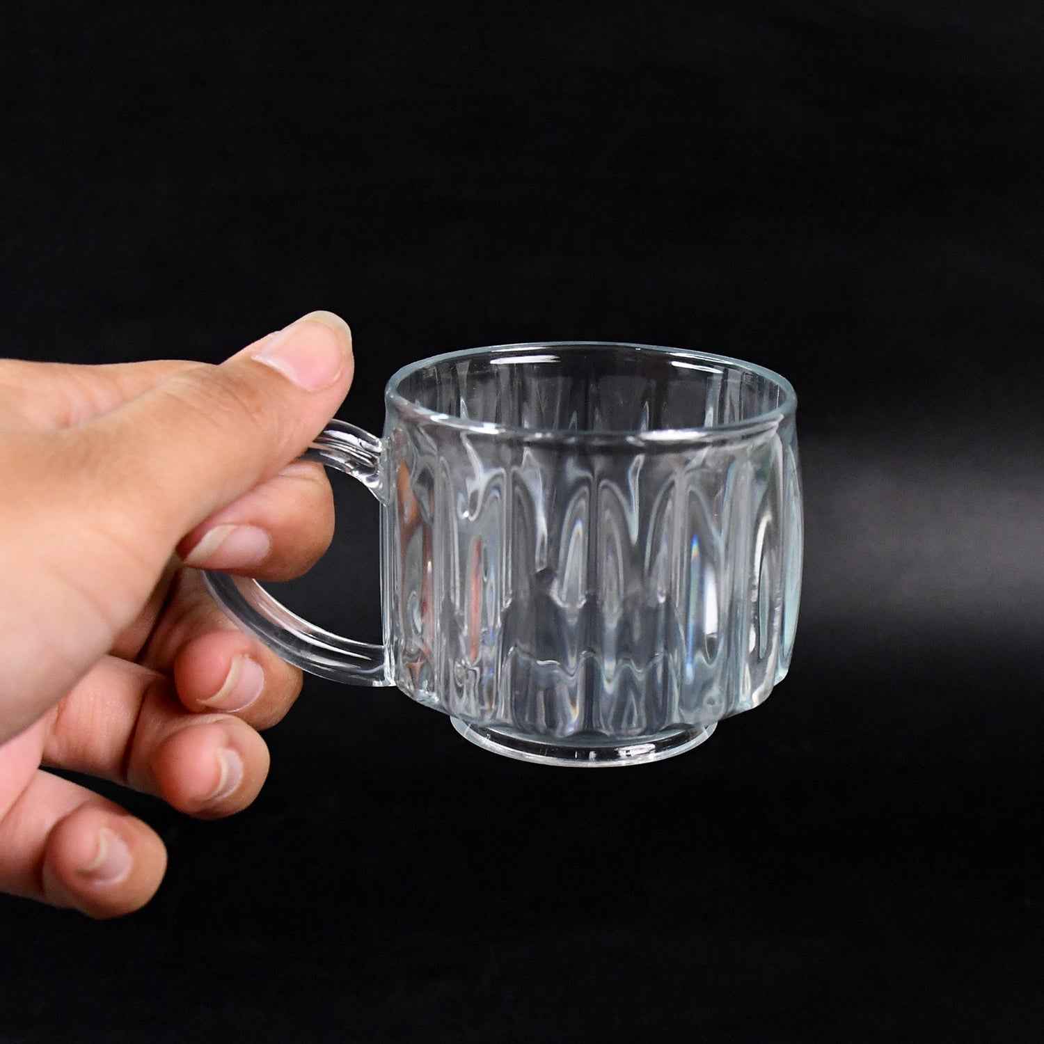 Transparent Plastic Tea Cups Set of 6 – Unbreakable & Lightweight