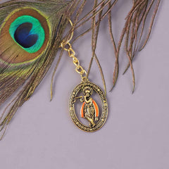 Lord Krishna Metal Keychain – Traditional Spiritual Accessory