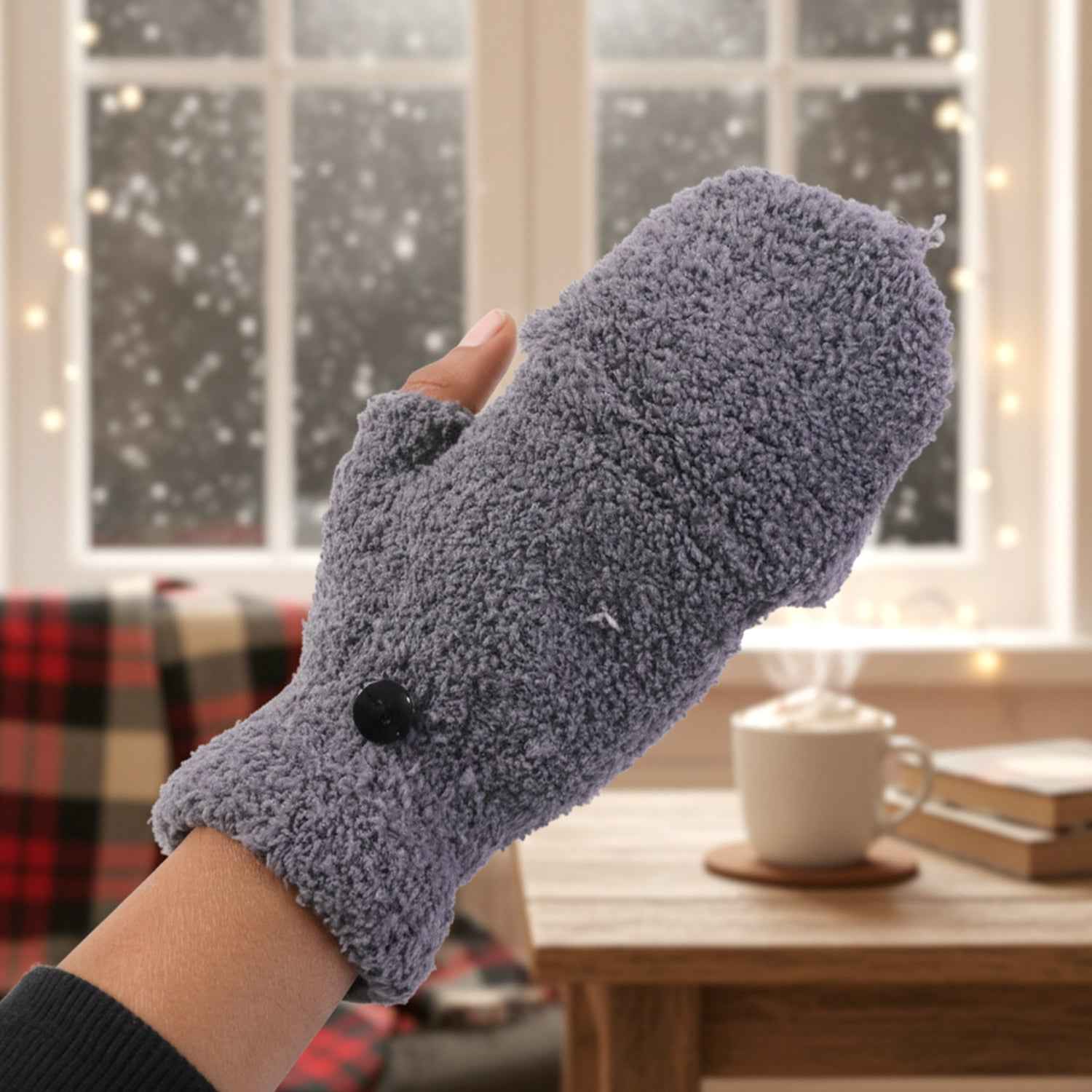 Winter Fingerless Gloves – Soft Warm Hand Protection for Men & Women
