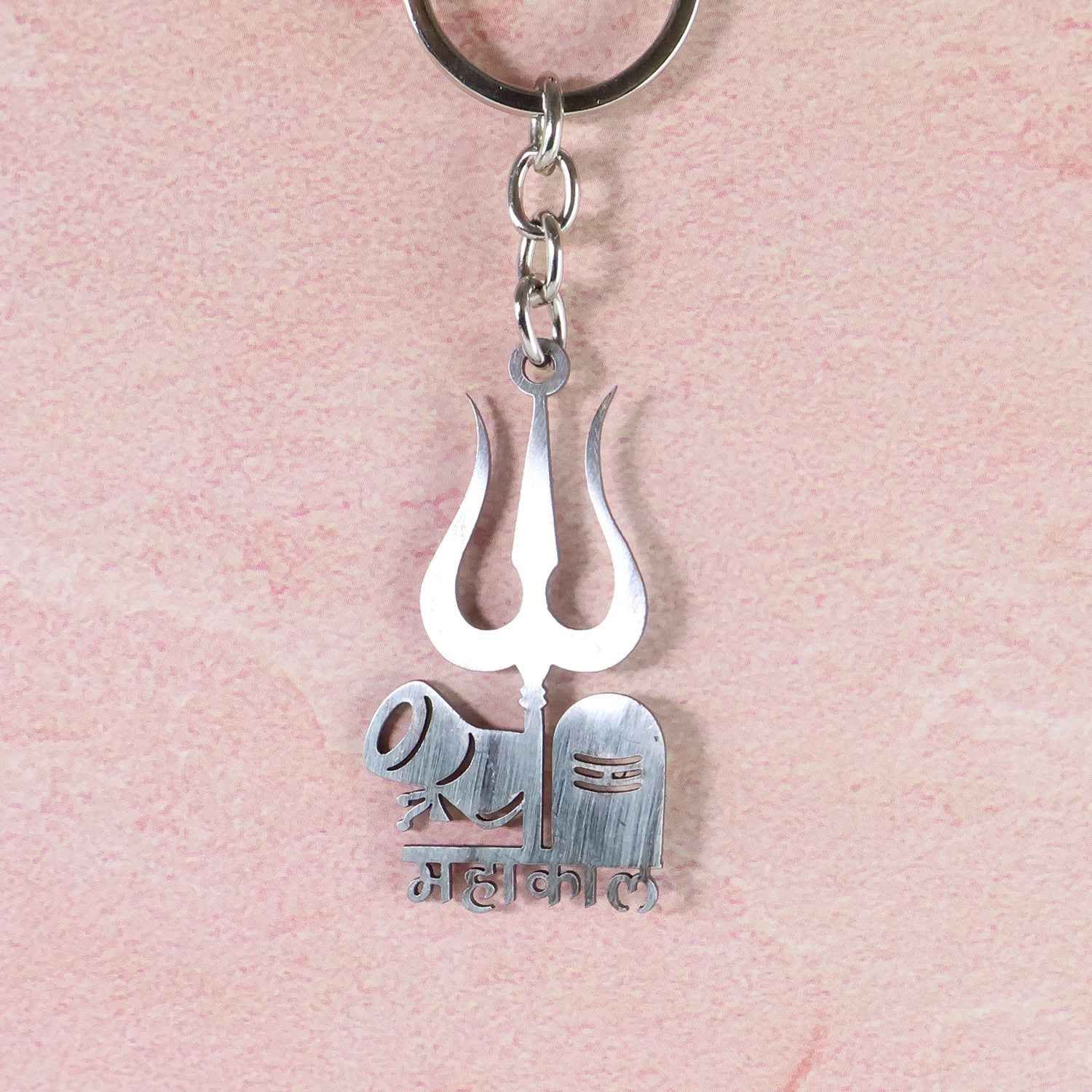 Mahakal Trishul Keychain – Durable Metal Spiritual Keyring for Devotees