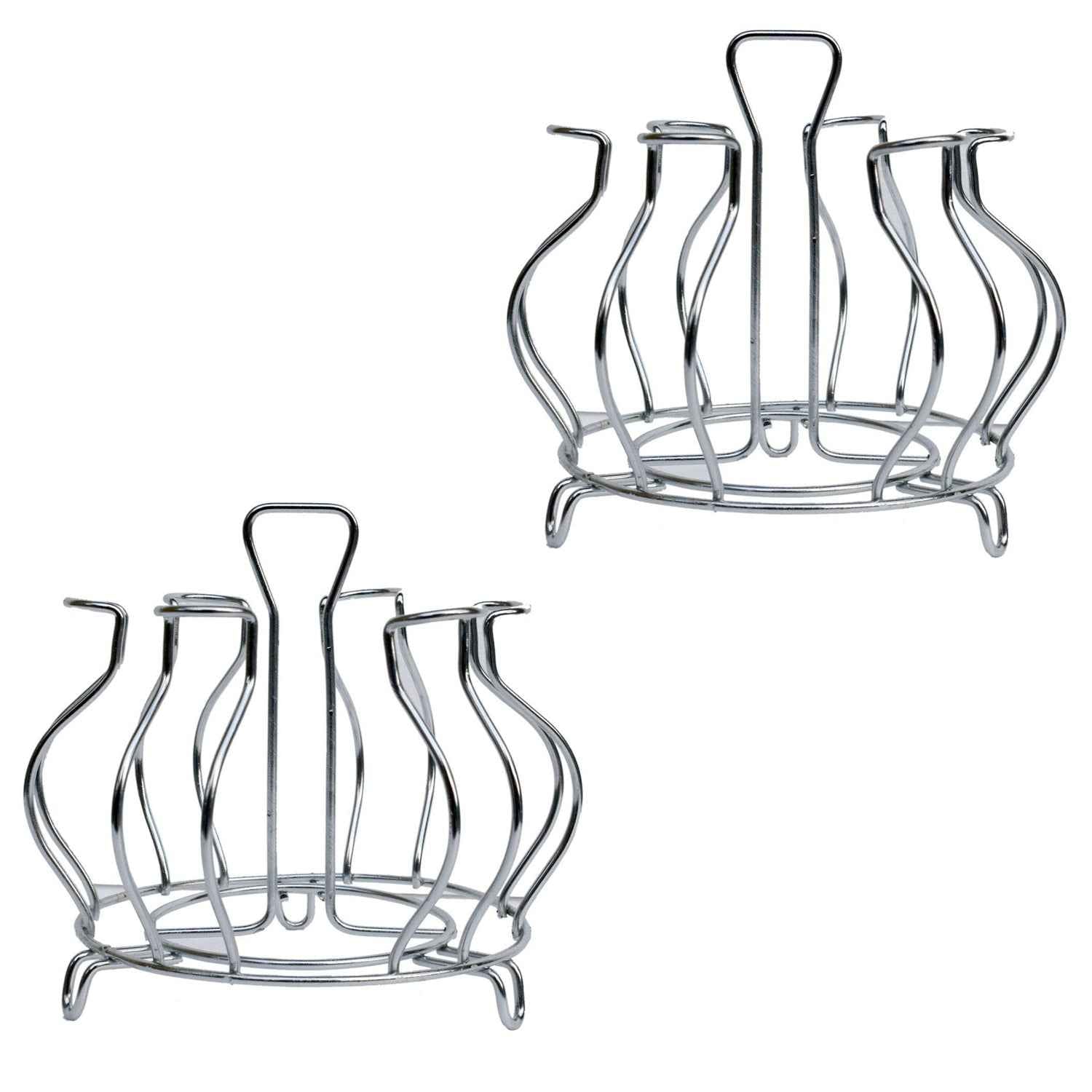 Stainless Steel Glass Holder – Hanging Kitchen Organizer | CookAura