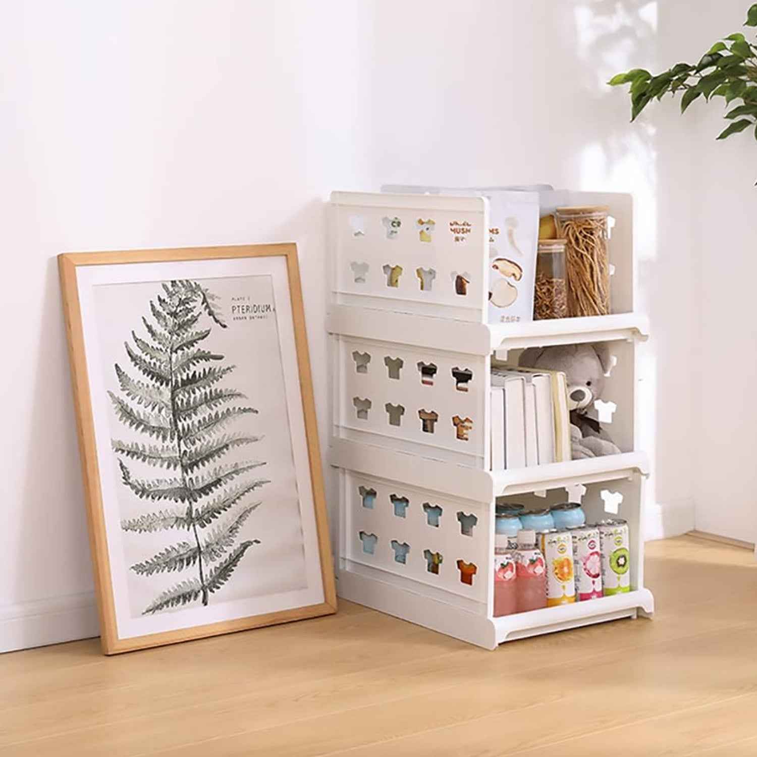 Stackable Storage Organizer – 3 Layer Foldable Utility Cart | Organivo