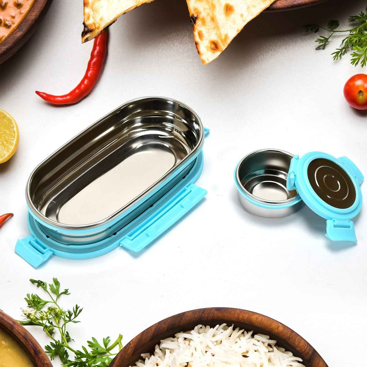 Stainless Steel Lunch Box Set of 2 | Ganesh