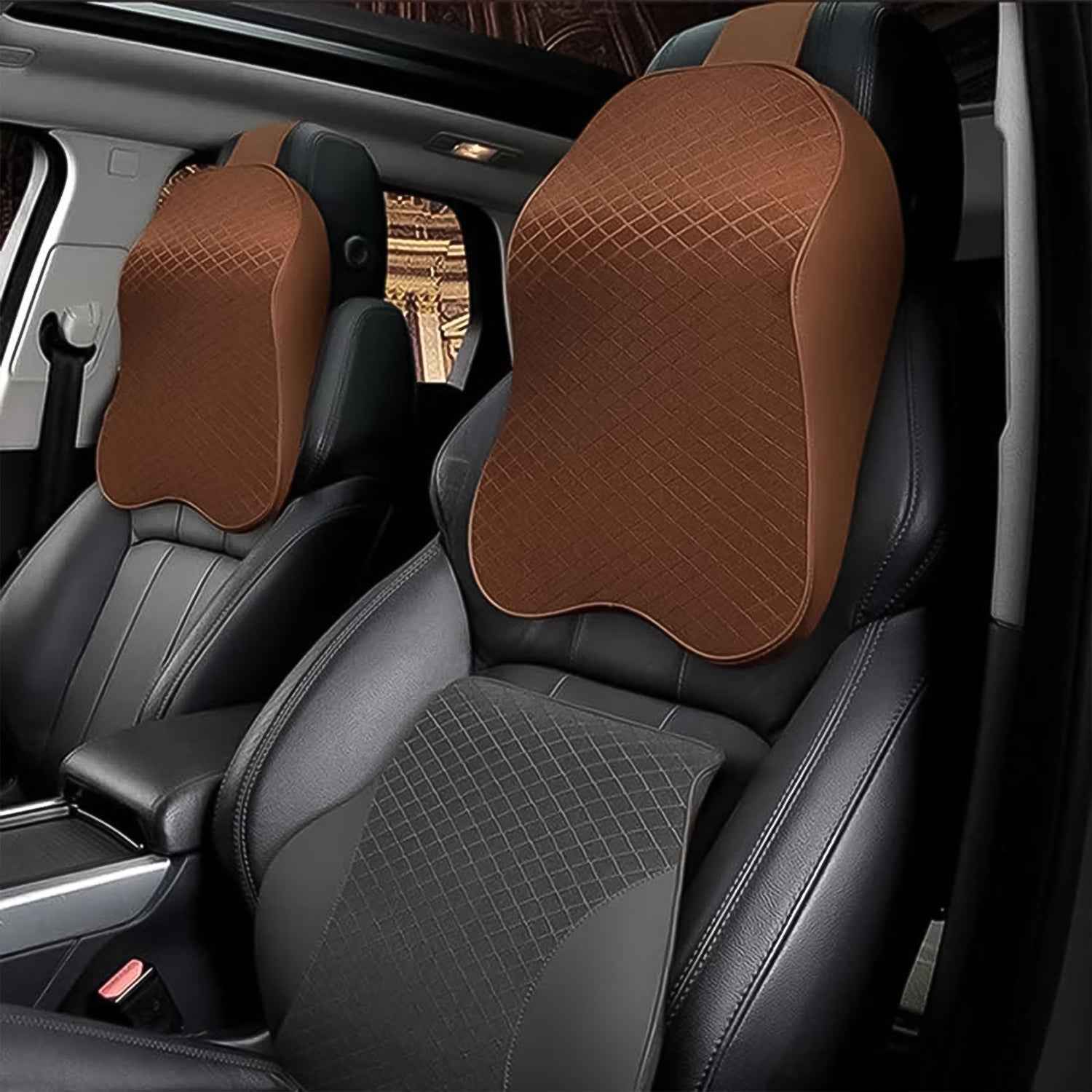 Memory Foam Car Neck Pillow – Ergonomic Support for Driving | Velvet Wheels