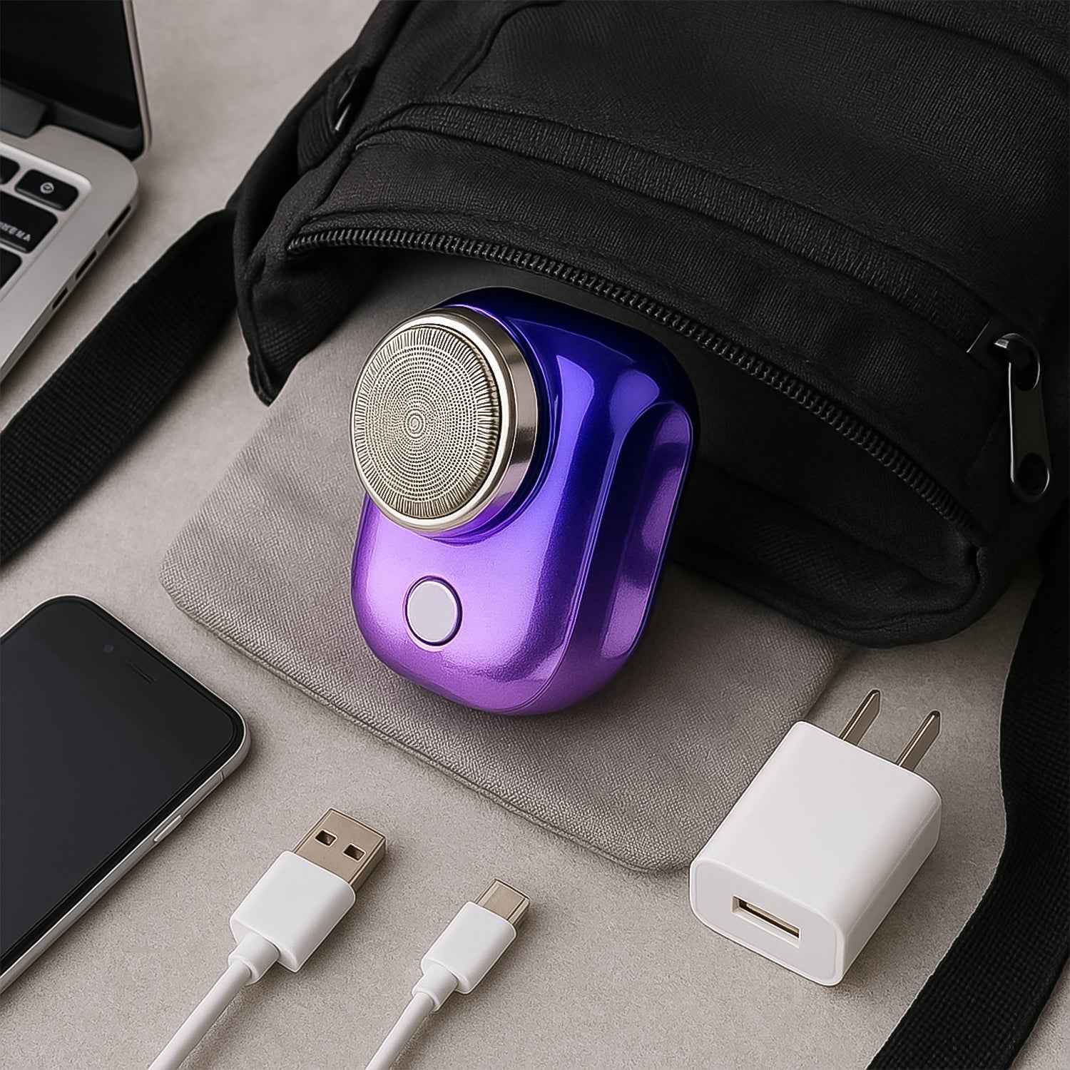 Electric Beard Trimmer – Portable USB Rechargeable Grooming