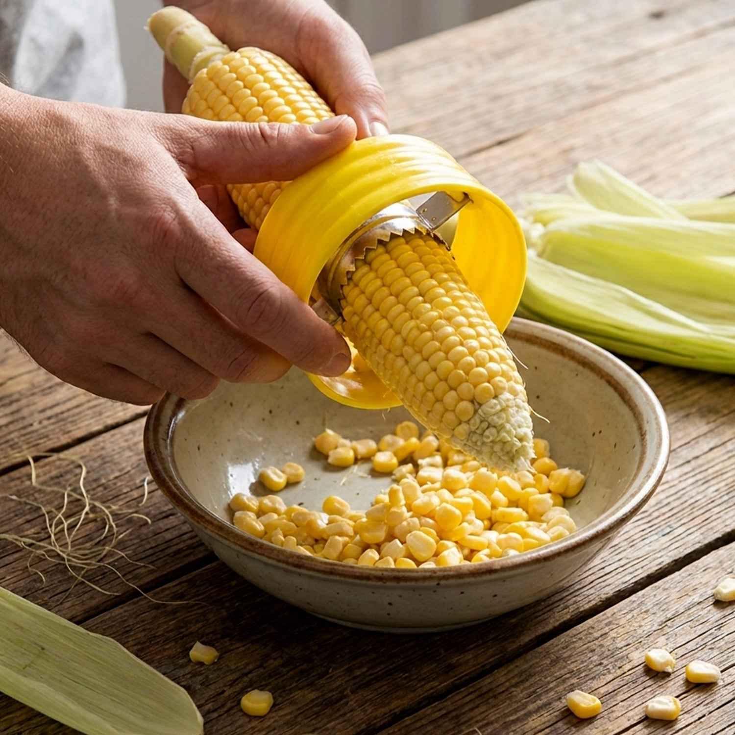 Corn Kernel Stripper – Manual Handheld Tool for Easy De-Kerneling